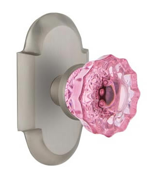 Nostalgic Warehouse Cottage Plate with Crystal Pink Door Knob