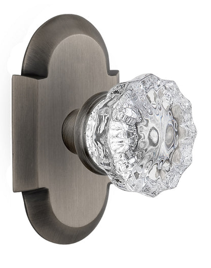 Nostalgic Warehouse Cottage Plate with Crystal Knob - Antique pewter