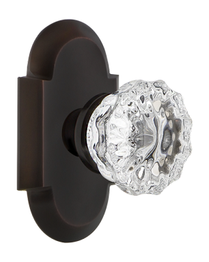 Nostalgic Warehouse Cottage Plate with Crystal Knob - Timeless Bronzes