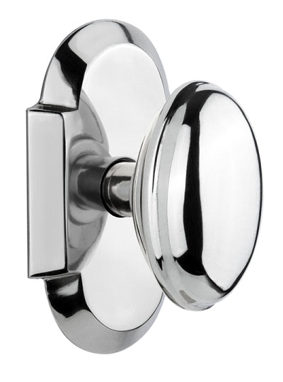 Nostalgic Warehouse Cottage Plate with Homestead Knob - Bright Chrome