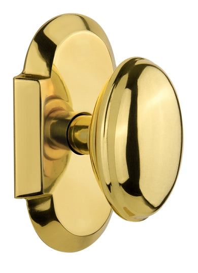 Nostalgic WarehouseCottage Plate with Homestead Knob - Polished brass
