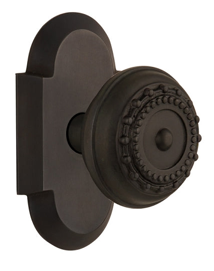 Nostalgic Warehouse Cottage Plate with Meadows Knob - Oil Rubbed Bronze