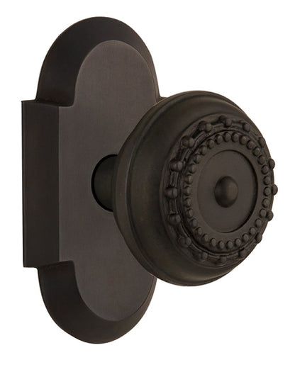 Nostalgic Warehouse Cottage Plate with Meadows Knob - Oil Rubbed Bronze