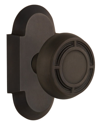 Nostalgic Warehouse Cottage Plate with Crystal Knob - Oil Rubbed Bronze