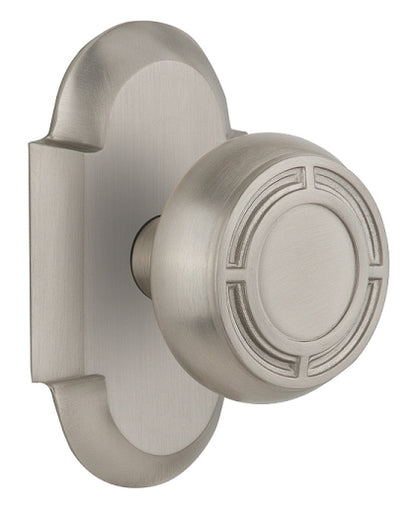 Nostalgic Warehouse Cottage Plate with Crystal Knob - Satin nickel