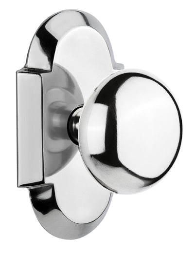 Nostalgic Warehouse Cottage Plate with Crystal Knob - Bright Chrome
