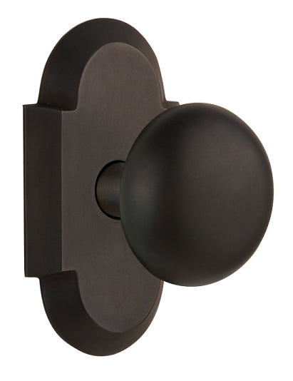 Nostalgic Warehouse Cottage Plate with Crystal Knob - Oil Rubbed Bronze