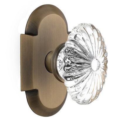 Nostalgic Warehouse Cottage Plate with Oval Fluted Crystal Knob