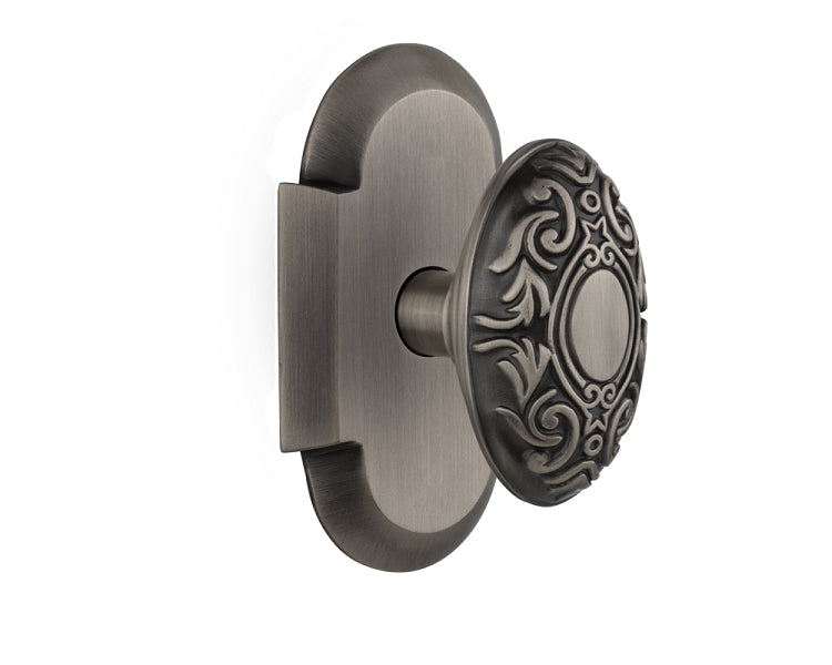 Nostalgic Warehouse Cottage Plate with Victorian Knob - Antique pewter