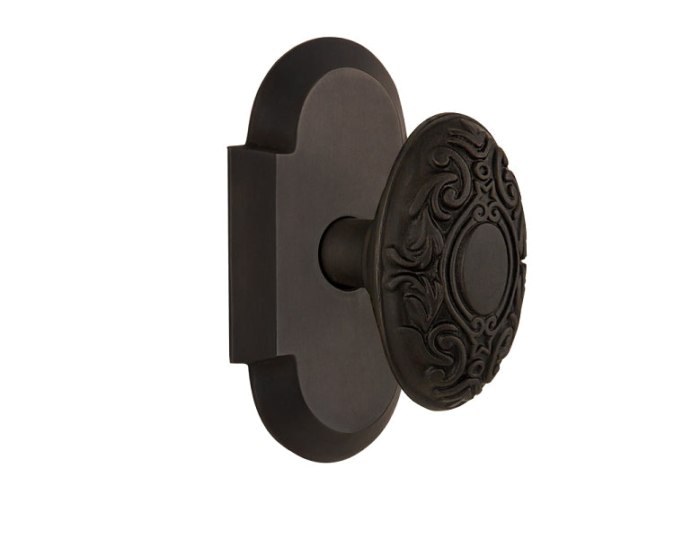 Nostalgic Warehouse Cottage Plate with Victorian Knob - Oil Rubbed Bronze