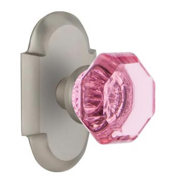 Nostalgic Warehouse Cottage Plate with Pink Waldorf Crystal Knob