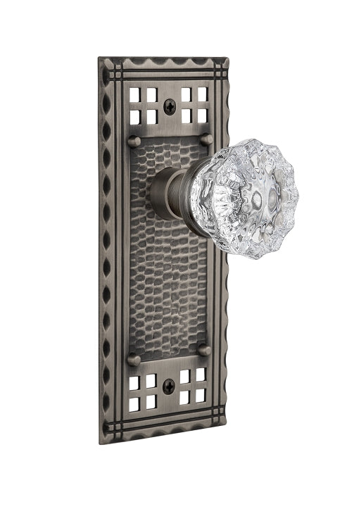 Nostalgic Warehouse Craftsman Plate with Crystal Knob