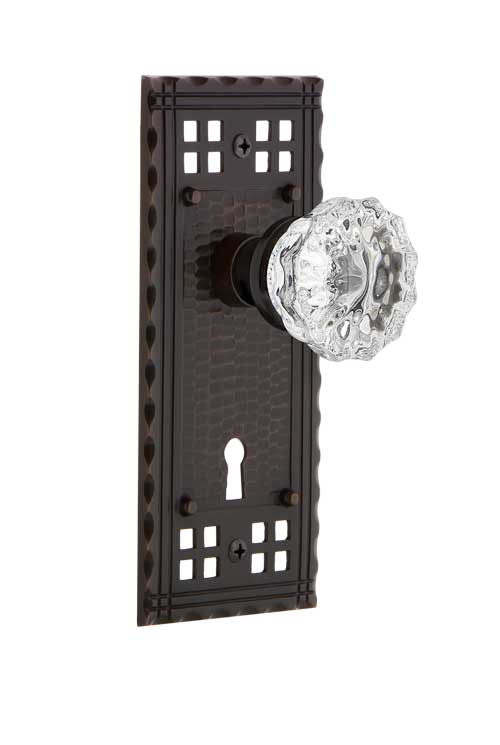 Nostalgic Warehouse Craftsman Plate with Crystal Knob
