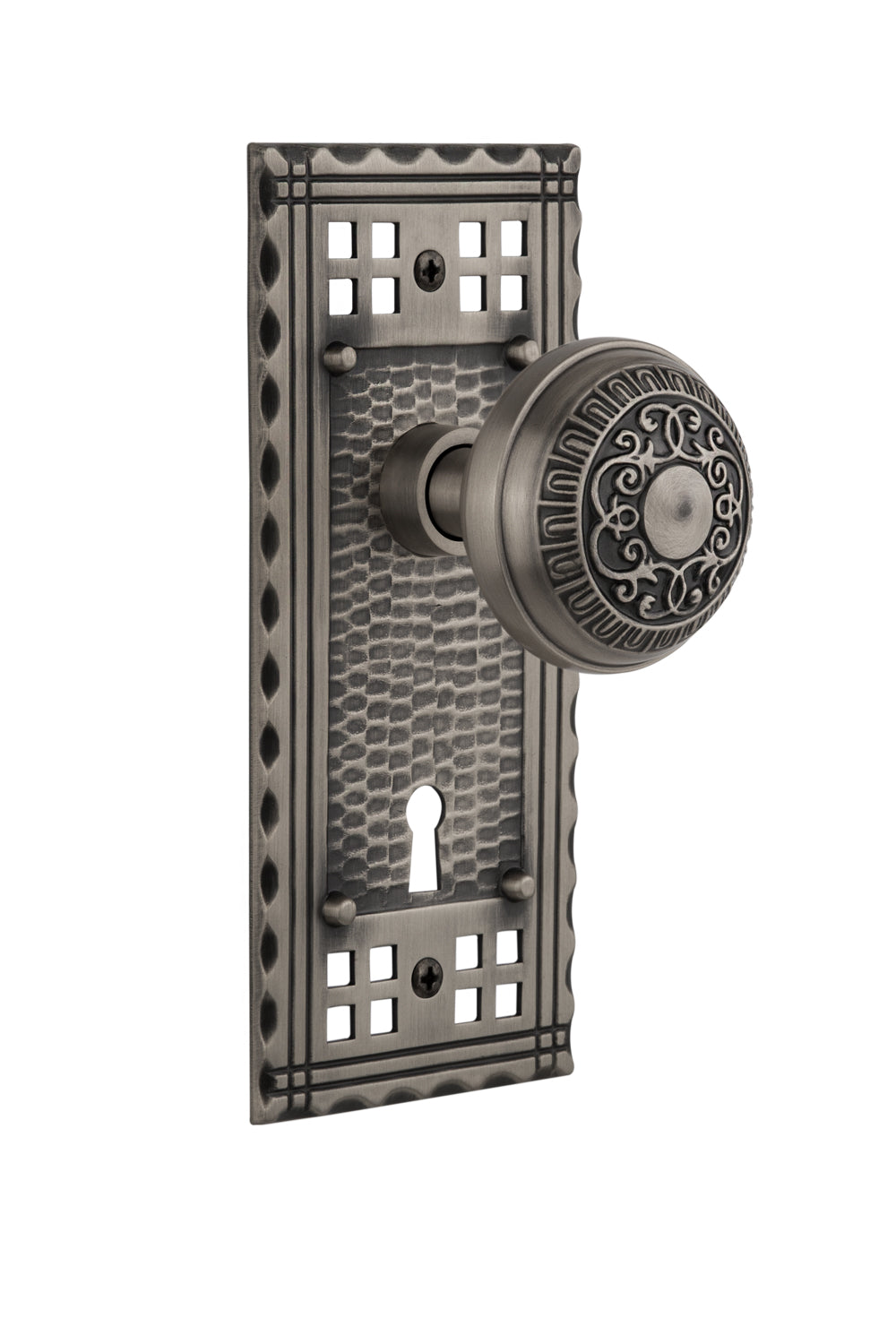 Nostalgic Warehouse Craftsman Plate with Egg and Dart Knob - Mortise Lock