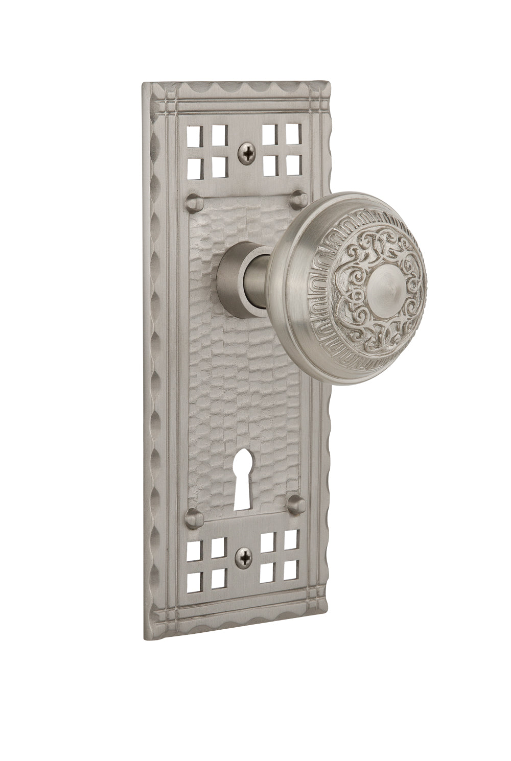 Nostalgic Warehouse Craftsman Plate with Egg and Dart Knob - Mortise Lock