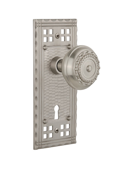 Nostalgic Warehouse Craftsman Plate and Meadows Knob - Mortise Lock