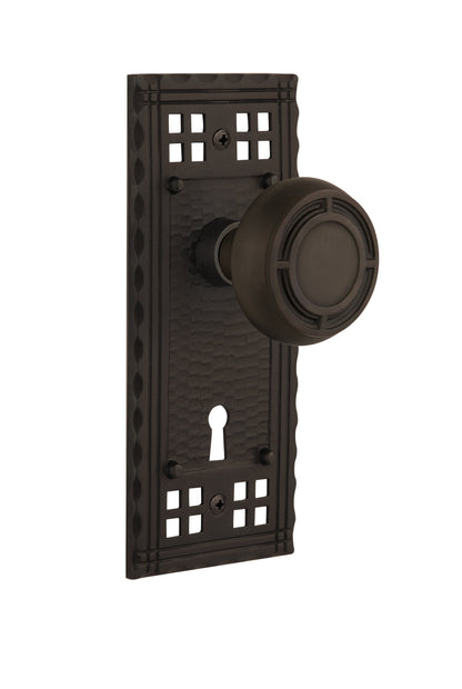 Nostalgic Warehouse Craftsman Plate and Mission Knob - Mortise Lock