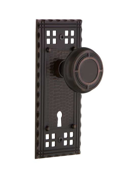 Nostalgic Warehouse Craftsman Plate and Mission Knob - Mortise Lock