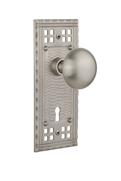 Nostalgic Warehouse Craftsman Plate and New York Knob - Mortise Lock