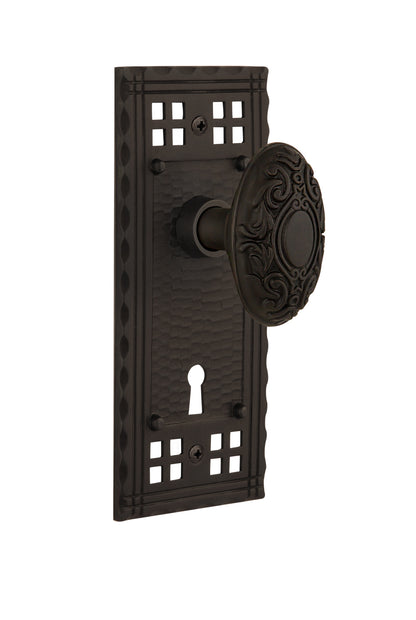 Nostalgic Warehouse Craftsman Plate and Victorian Knob - Mortise Lock