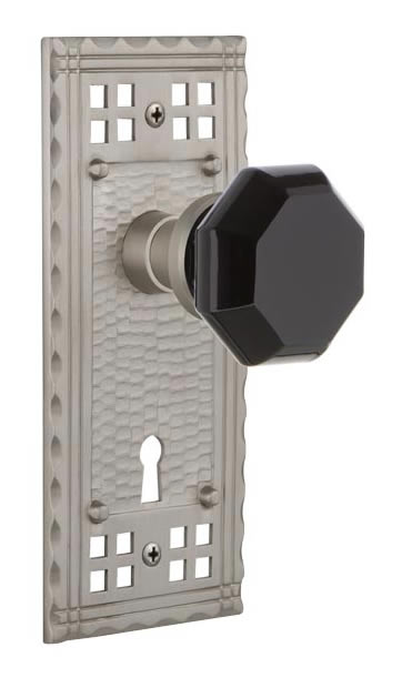 Nostalgic Warehouse Craftsman Plate with Black Waldorf Knob