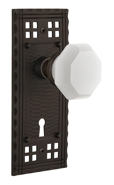 Nostalgic Warehouse Craftsman Plate with White Waldorf Knob