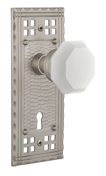 Nostalgic Warehouse Craftsman Plate with White Waldorf Knob