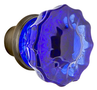 Nostalgic Warehouse Cobalt Crystal Knobs ONLY with Spindle
