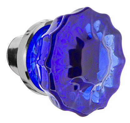 Nostalgic Warehouse Cobalt Crystal Knobs ONLY with Spindle