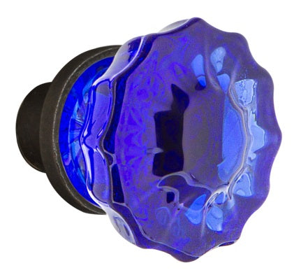 Nostalgic Warehouse Cobalt Crystal Knobs ONLY with Spindle