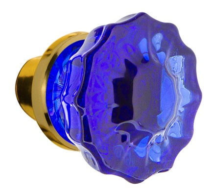 Nostalgic Warehouse Cobalt Crystal Knobs ONLY with Spindle