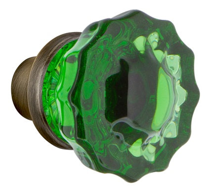 Nostalgic Warehouse Emerald Crystal Knobs ONLY with Spindle