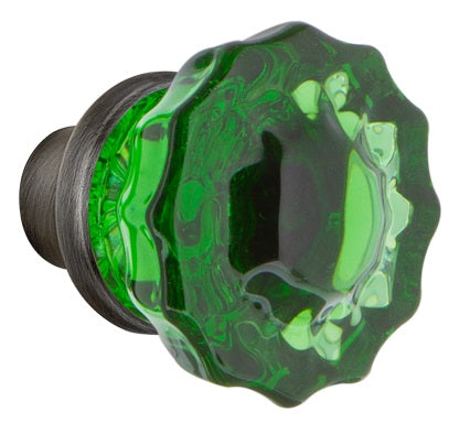 Nostalgic Warehouse Emerald Crystal Knobs ONLY with Spindle