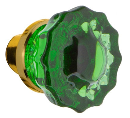 Nostalgic Warehouse Emerald Crystal Knobs ONLY with Spindle