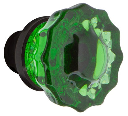 Nostalgic Warehouse Emerald Crystal Knobs ONLY with Spindle