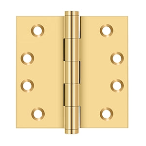 Deltana 4 x 4 Inch  Door Hinge - PVD Lifetime Brass