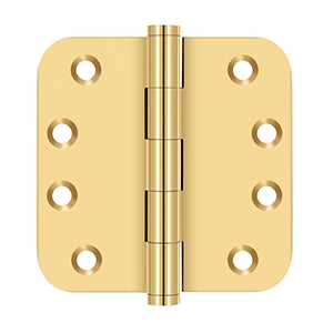 Deltana 4 x 4 Inch  Door Hinge - PVD Lifetime Brass
