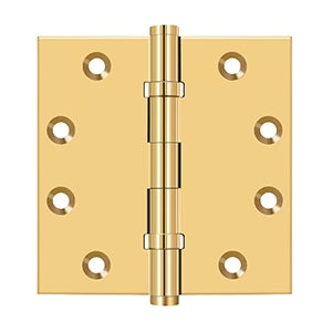 Deltana 4 1/2 x 4 1/2 Inch  Door Hinge - PVD Lifetime Brass