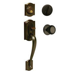 Schlage Camelot Handleset - Oil Rubbed Bronze