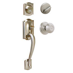 Schlage Camelot Handleset - Satin Nickel