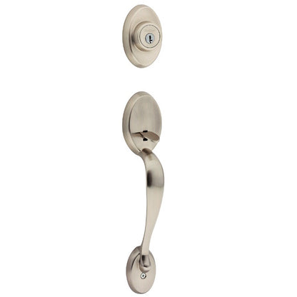 Kwikset Chelsea Handleset in Antique Nickel