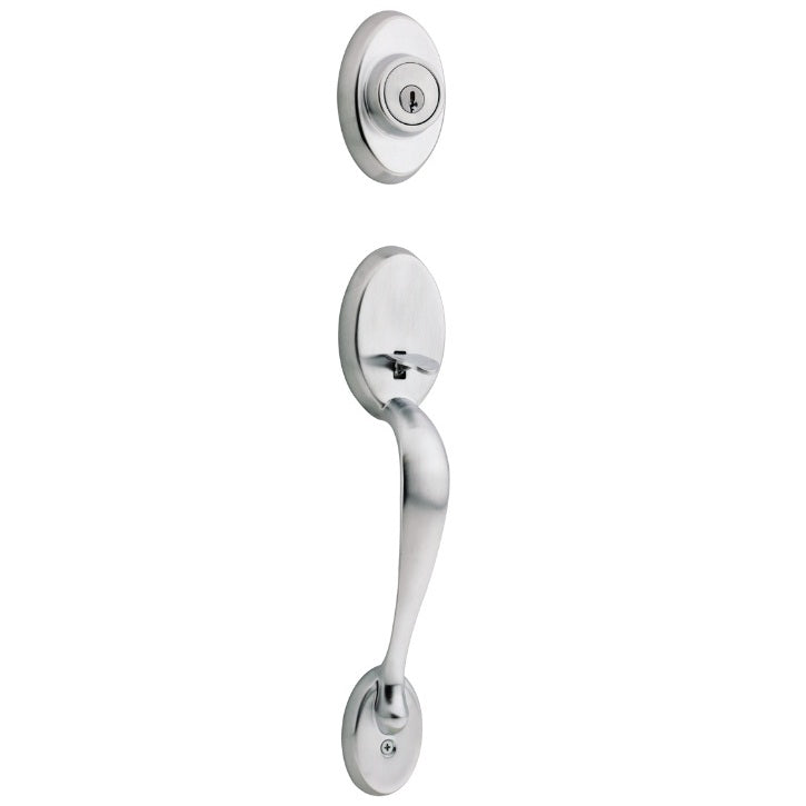 Kwikset Chelsea Handleset in Satin Chrome
