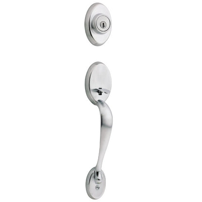 Kwikset Chelsea Handleset in Satin Chrome