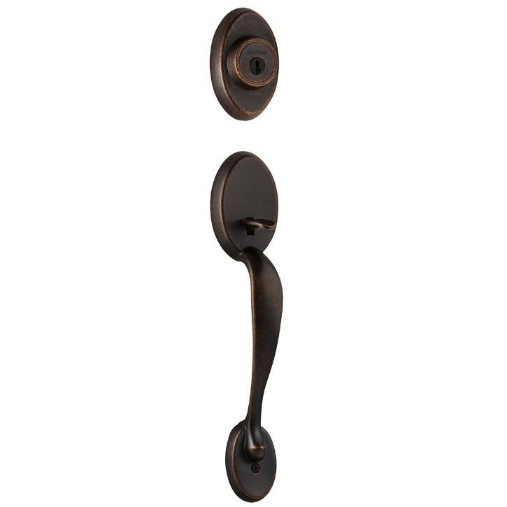 Kwikset Chelsea Handleset in Venetian Bronze