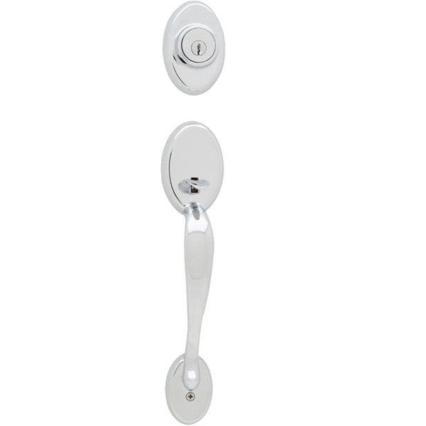 Kwikset Chelsea Handleset in Polished Chrome