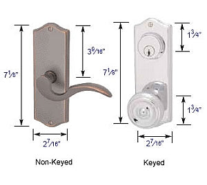 Emtek Colonial Sideplate Lock Measurements