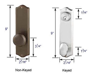 Emtek Colonial Sideplate Lock Measurements