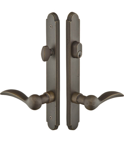 Emtek Configuration 2 Sandcast Arched 1 1/2 x11 Inch Multi Point Lock Trim Only