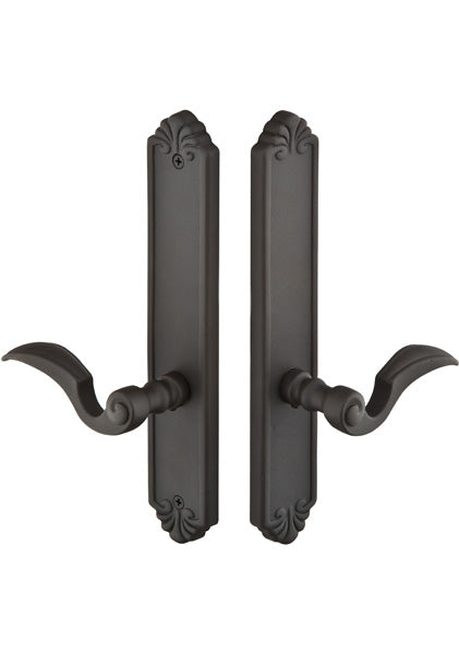 Emtek Configuration 2 Cast Bronze Tuscany 2X10 Multi Point Lock Trim Only