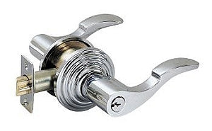 Emtek Cortina Keyed Entrance - Regular Rosette - - Polished Chrome